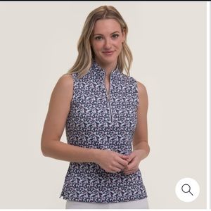 Fairways & Greene Ladies Purple Flower Top